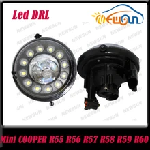2pcs/lot 10W Super White LED Daytime Running Lights Drl Light For Mini C OOPER R55 R56 R57 R58 R59 R60 LCI Car DRL
