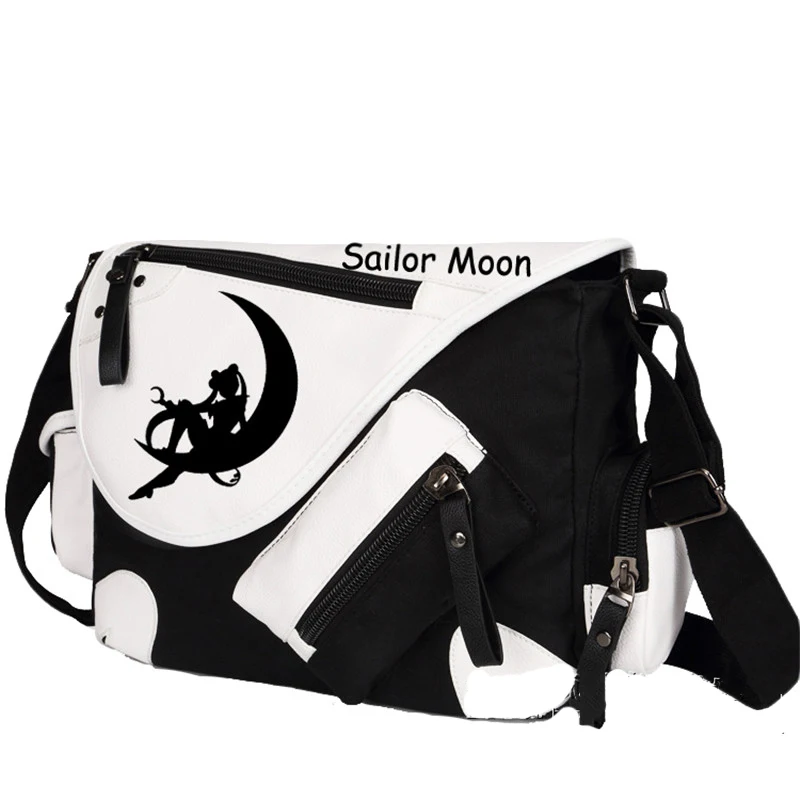 New Fashion Sailor Moon Men Women Messenger Bag Luna Printing Animation Shoulder Bags School Book Bag