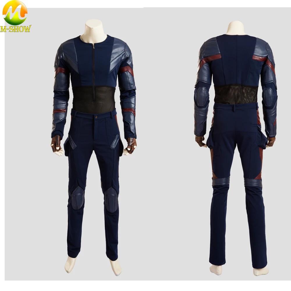 Movie Captain America 3 Civil War Cosplay Costume Captain America Superhero Men Cosplay Full Suit Custom Made Halloween