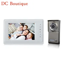(1 set) Home use 1 to 1 Video door phone smart home system Video intercom waterproof camera 7 inch color monitor free shipping