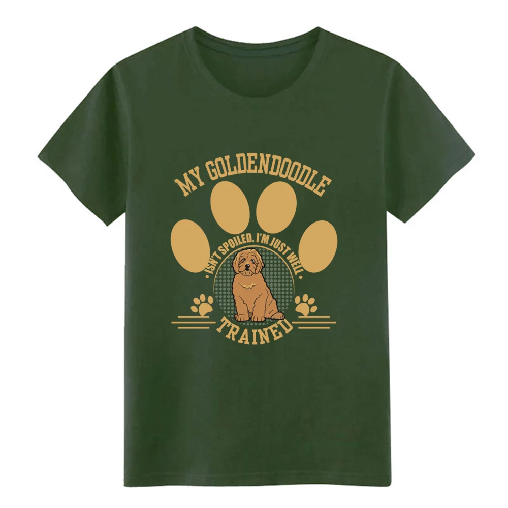 Мой Goldendoodle балованная просто хорошо поезд футболка дизайн 100% хлопок Евро размер