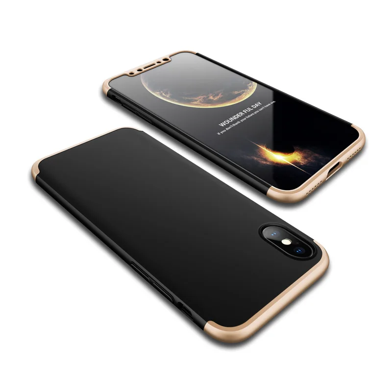 Case for iPhone X 10 XS XR XSMax Case 360 Degree Full Protection Hard PC 3 in 1 Matte Cover for iPhone5 6S 7 8 Plus Fundas Coque (11)