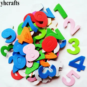 

10bag/LOT,0-9 numbers foam stickers Self learning Teach your own Early learning educational toys Kindergarten crafts Handmade