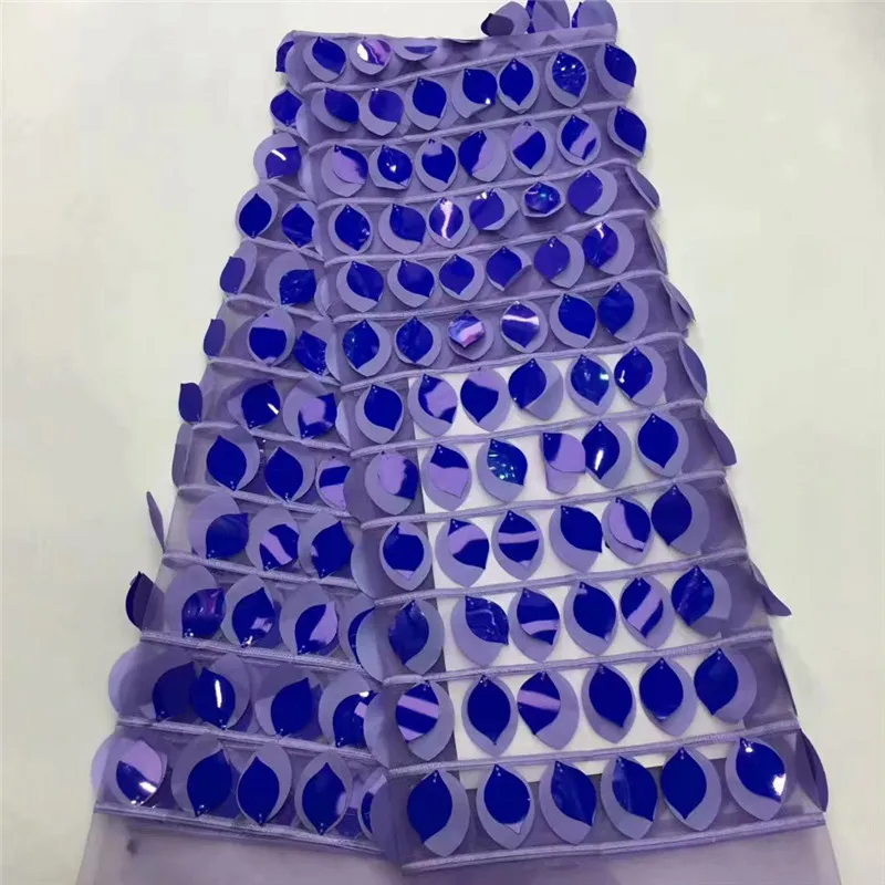 2019 Высококачественная французская 3D тюль фиолетовая африканская кружевная