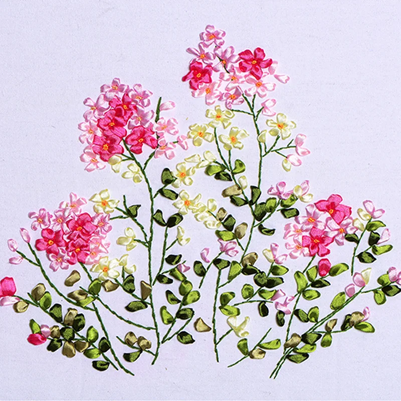 50X40cm Happy garden 3d лента вышивка живопись Набор для вышивания крестиком DIY рукоделие