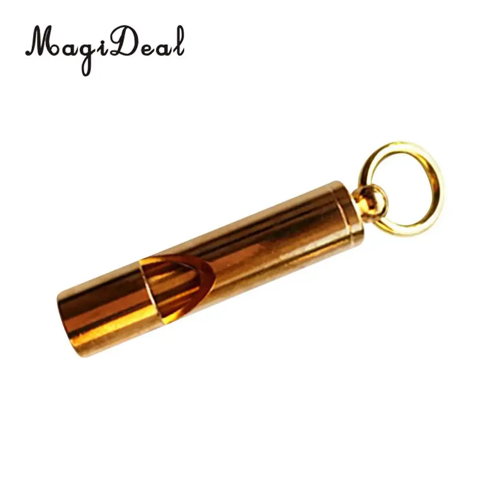 MagiDeal Durable Soild Brass Safety Whistle for Scuba Diving Camping Outdoor Water Sport Rescue Survival