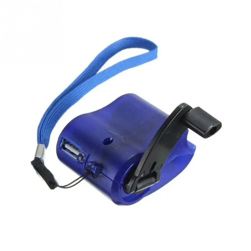 USB путешествия аварийный телефон зарядное устройство Динамо Ручной зарядное устройство синий