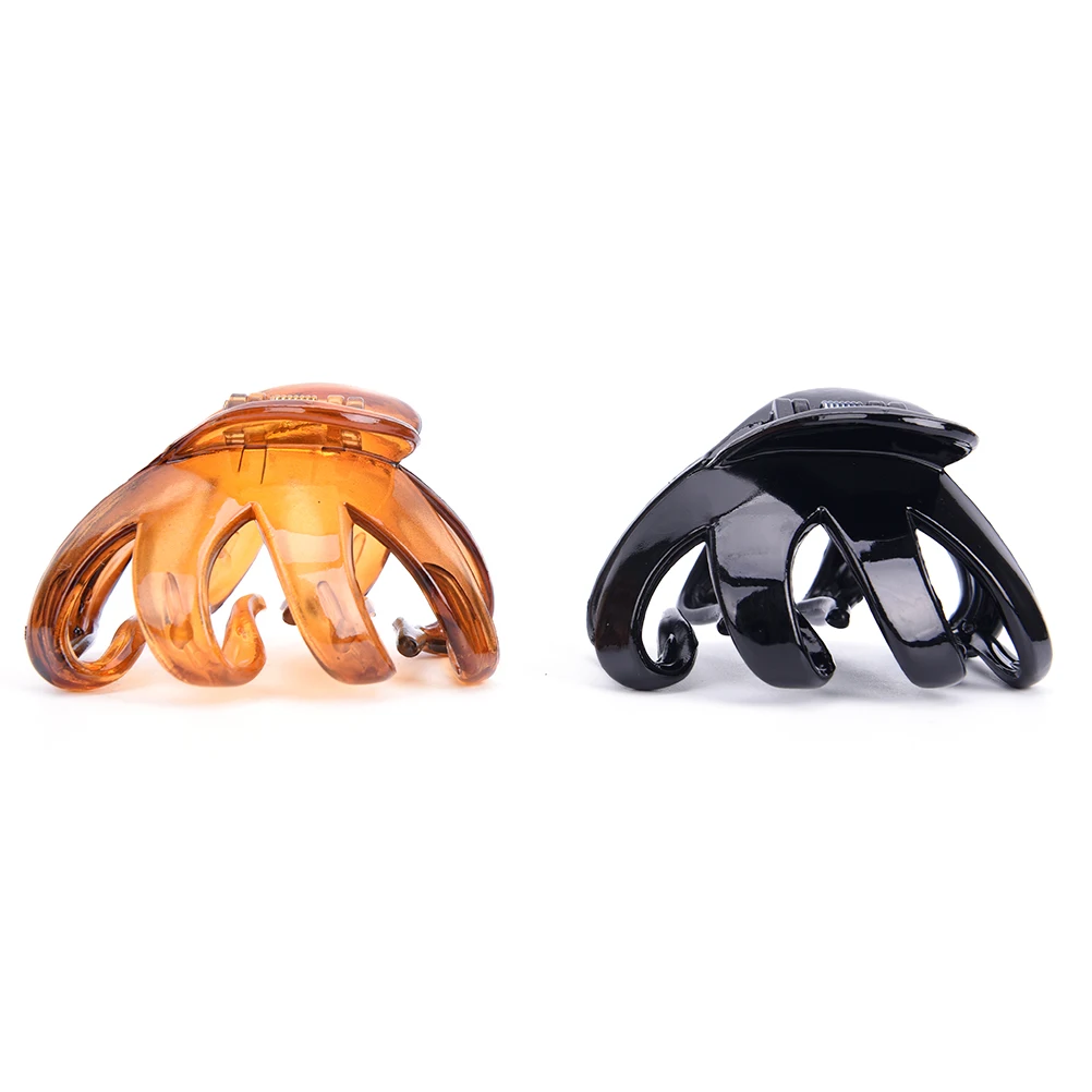 Women Octopus Claw Hair Clip Big Size Heart Shape Handle Curved Design 7.5*4.5cm Hairpin Accessory