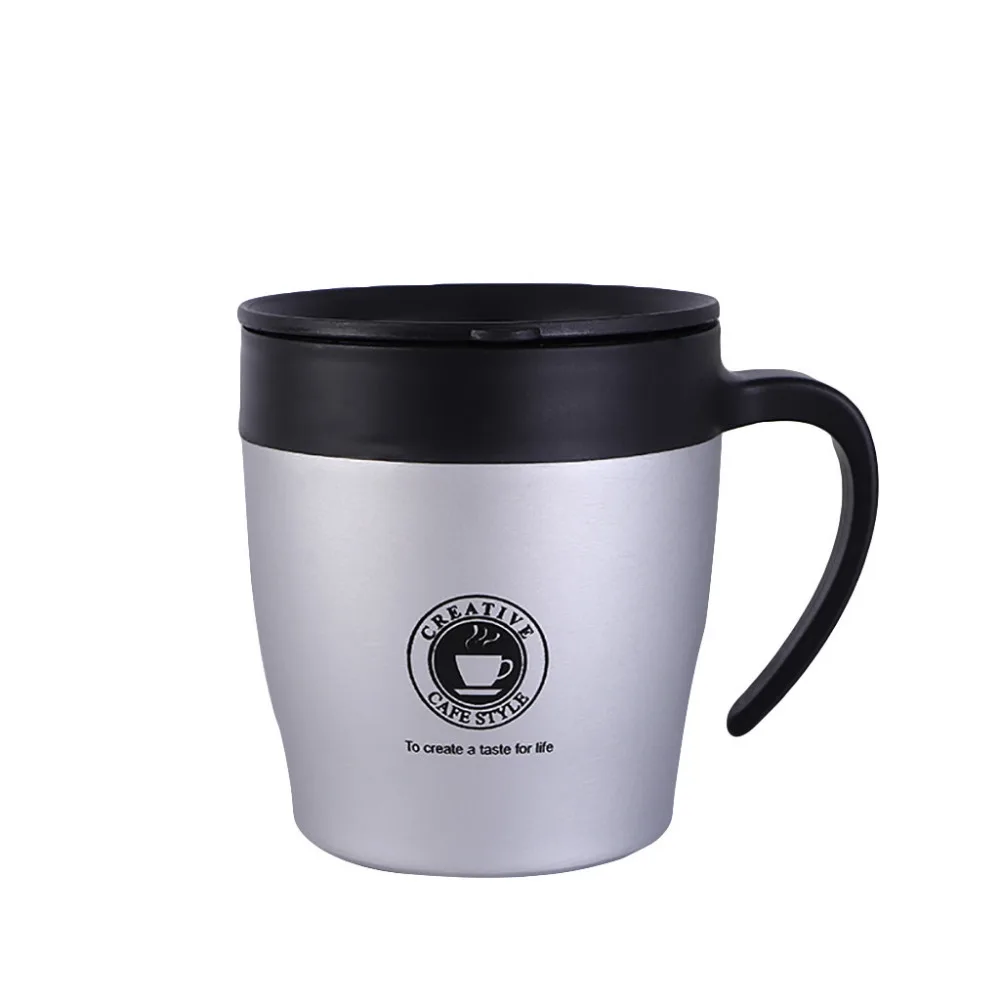 

Classic Stainless Steel Coffee Mug Insulated Thermos Double Wall Water Cup With Lid Couple Drink Cups Home Drinking Utensils