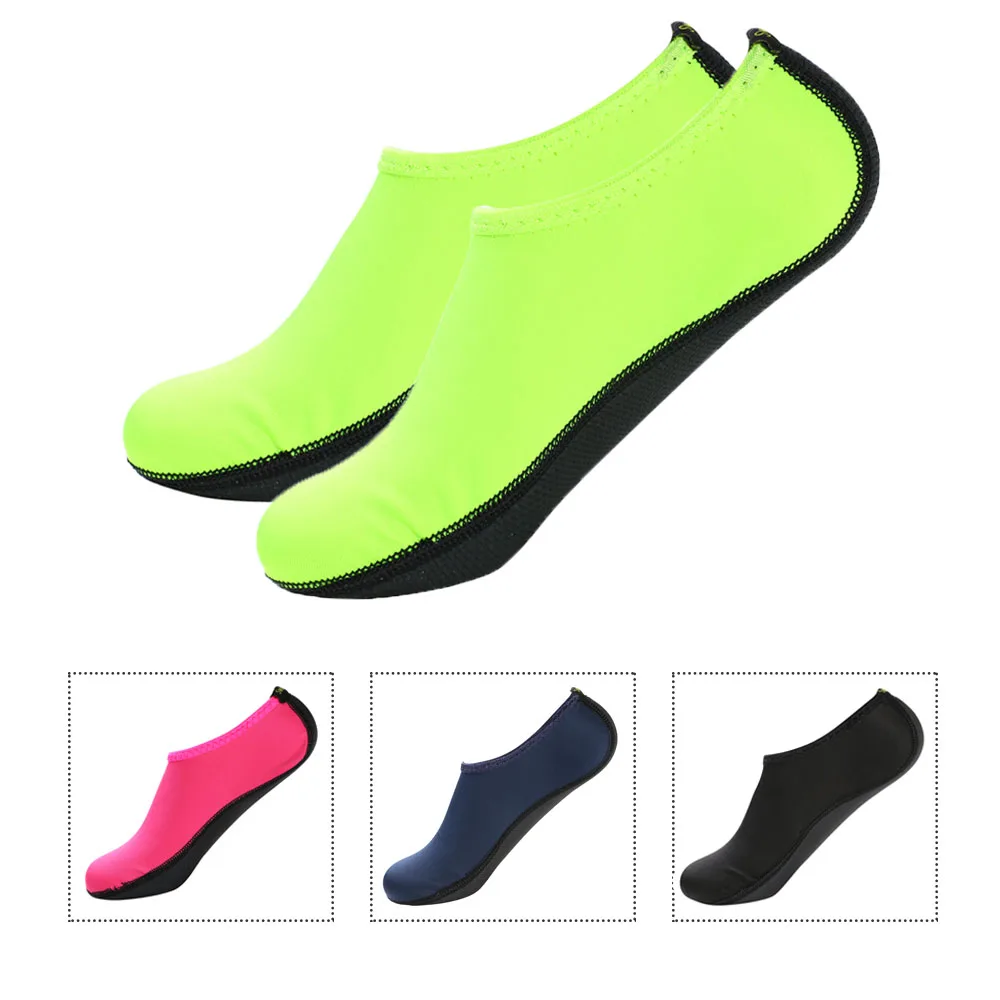 

1 Pair Water Socks Aqua Swimming Shoes Snorkeling Non-slip Seaside Beach Breathable Diving Socks Fit For Women Man Surfing