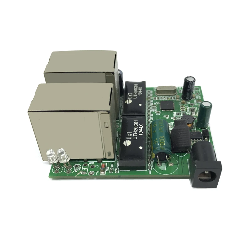 Мини коммутатор с 4 портами ethernet 10 / 100 Мбит/с rj45 сетевой хаб плата модуля pcb для