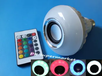 

Wireless 12W E27 LED rgb Bluetooth Speaker Bulb Light Lamp Music Playing