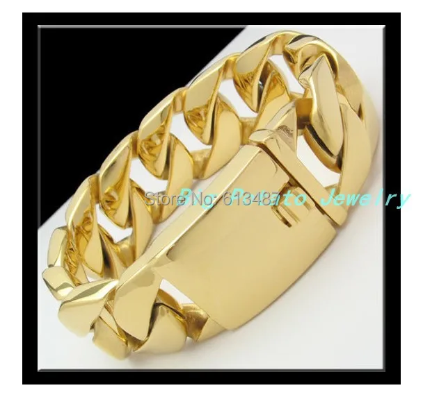 

New Style Hot Fashion Men Bracelets Jewelry,Stainless Steel Gold Handmade Link Chain Men's And Boy's Bracelet Bangle