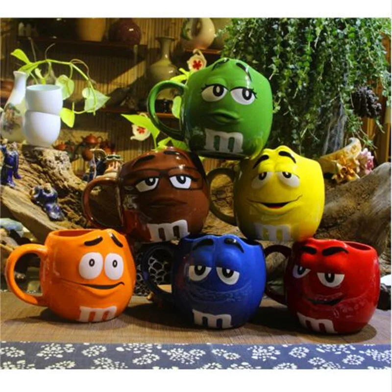 Милый M &amp M's MM Coffee Cupcup керамическая Цветная глазурь фруктового сока чаша для чая