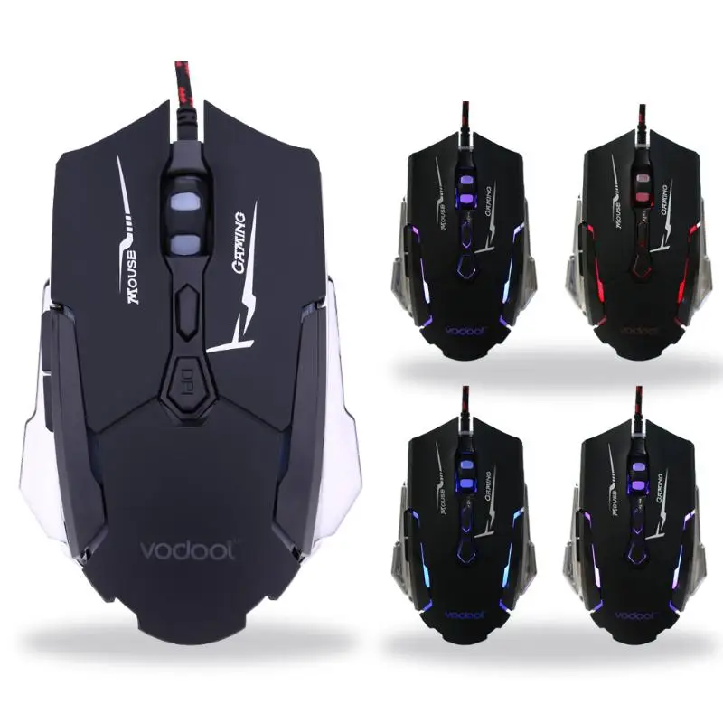 VODOOL K1015 Проводная, USB, игровая Мышь 7 кнопок Черный