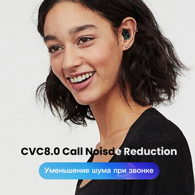 Беспроводные наушники ESVNE X6 TWS Bluetooth 5 0 с шумоподавлением зарядным устройством