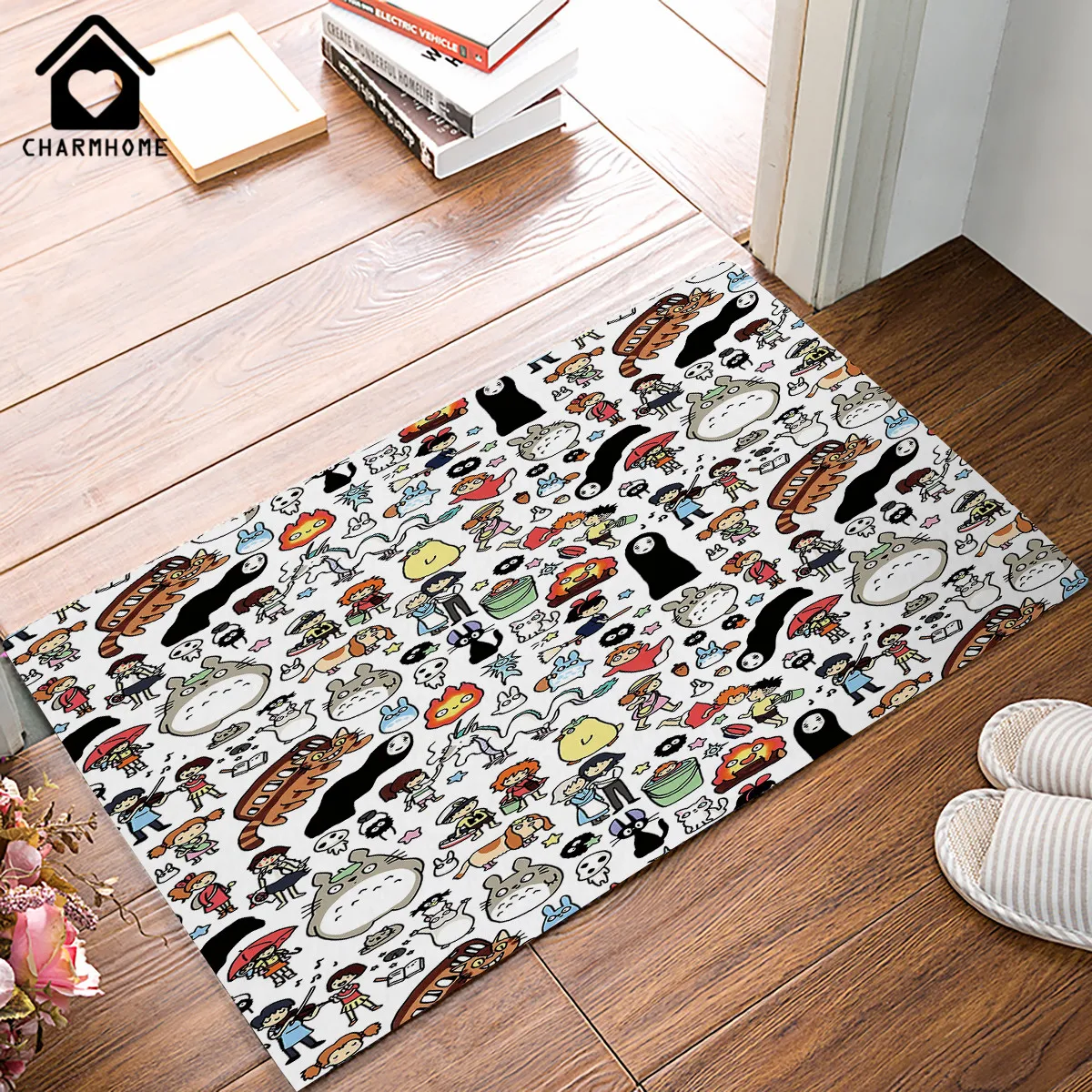 

CHARMHOME New All Studio Ghibli Character Totoro Fashion Cartoon Rectangular Mats Entrance Doormats Kitchen Floor Bathroom