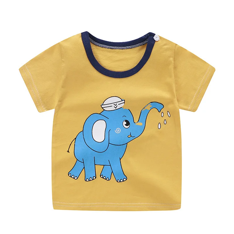 

Children 2019 New Short Sleeve T-Shirt Cotton Baby Baby Summer Tops Boys Girls T-Shirt Cartoon Print T-Shirt baby shirts