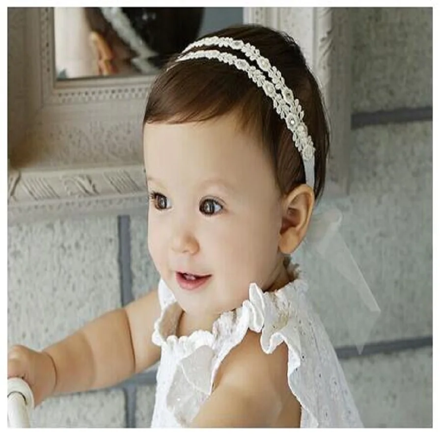 1pcs/lot 2017 New Children Korean Girls Hair Accessories Elastic Lace Headbands Bands Kids Headwear |