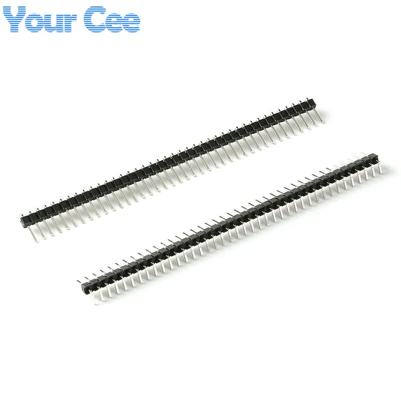 1x40 Pin 2.54mm Copper Needles Single Row Right Angle Pin Header (1)
