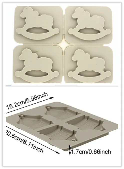 

horse 4 joint aromatherapy plaster mould mechanism soap candle wax tablet mold
