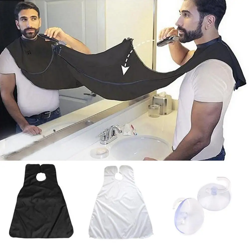 

120x78cm Man Bathroom Apron Beard Apron Hair Shave Waterproof Apron for Man Men's Facial Bear Barbe Polyester Household Cleaning