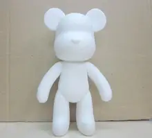 Wholesale 4pcs/set Gloomy Bear POPOBE 7 inch White Mold for DIY Graffiti painted 18cm wholesale price 5pc set 10 inch vinyl cartoon popobe violence bear momo white mold for diy graffiti painted 24cm