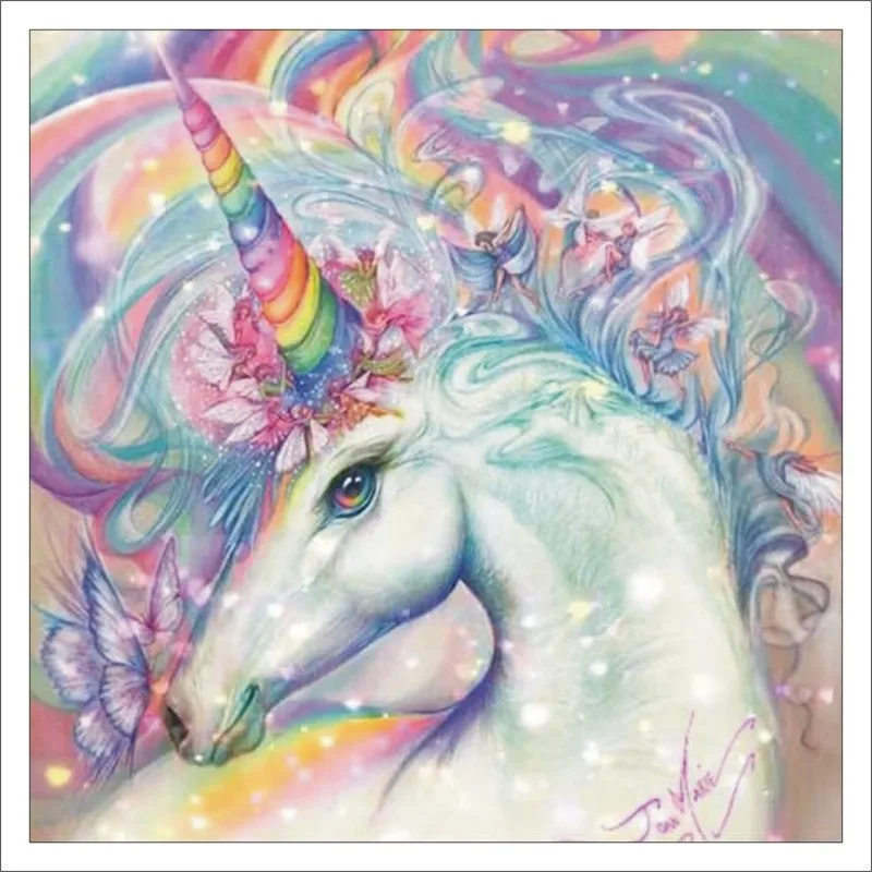 

5D DIY Diamond Painting Cross Stitch Unicorn Diamond Embroidery Picture Sticker Diamond Art Crafts Mural Gift T417