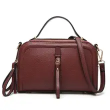 Female Genuine Leather Bags Women Leather Handbags Messenger Bag Tote Shoulder Bags For Ladies High Quality Vintage Handbag women handbag genuine leather shoulder bags ladies casual tote high quality vintage solid rivet crossbody female messenger bags