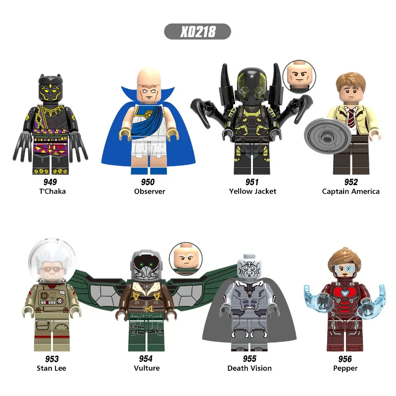 

Single Sale Super Heroes Observer Yellow Jacket Captain America Vulture Figures Building Blocks Toys Gifts for Children