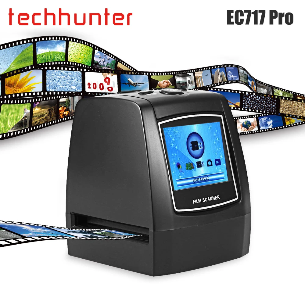 Techhunter 35 мм отрицательный Плёнки сканер 3600 Точек на дюйм 10mp Pixel ЖК-дисплей Дисплей