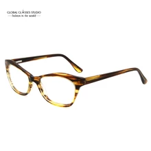 Новые Модные Простые и удобные женские очки в форме кошачьего глаза из янтарного ацетата BG1229