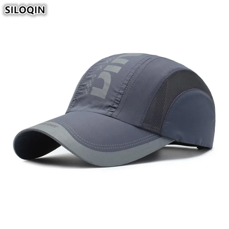 

SILOQIN Adjustable Size Men's Mesh Breathable Baseball Caps 2019 New Adult Women's Fashion Ventilation Ponytail Hat Snapback Cap