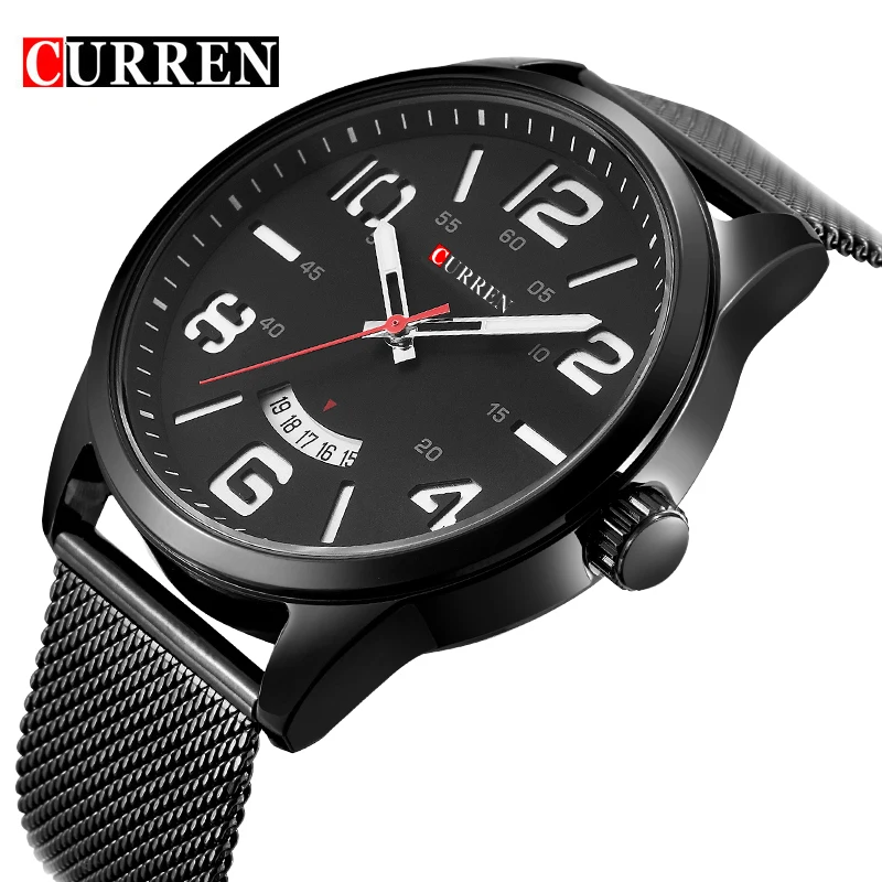 Prix pour Curren De Mode Japon Hommes Montre À Quartz Hommes de luxe de style décontracté quartz-montre en acier Inoxydable Maille Bande Date D'affaires montres Nouvelle Prix pour Curren De Mode Japon Hommes Montre À Quartz Hommes de luxe de style décontracté quartz-montre en acier Inoxydable Maille Bande Date D'affaires montres Nouvelle
