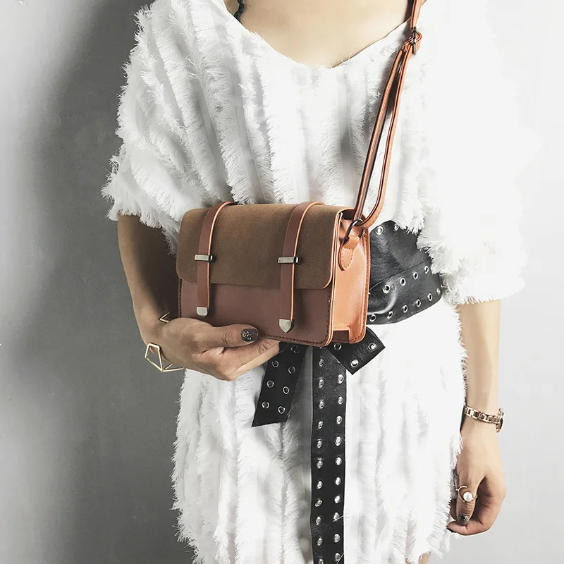 Small Square Flap Bag Fashion Women Messenger Crossbody Bags Brand Design Sling Shoulder PU Leather Handbags Purses
