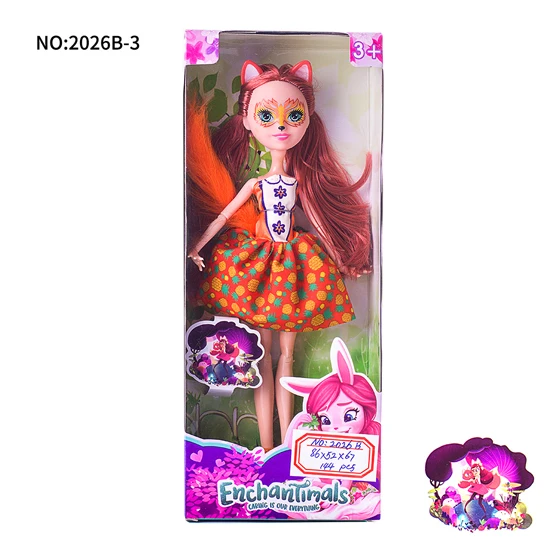 Новинка, Enchantimals, кукла, игрушка, натуральные друзья, коллекция, фигурка, куклы, Детский Рождественский подарок, аниме, фигурка для девочек, игрушка для детей - Цвет: 2026B-Fox