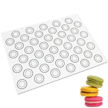 

Silicone Dough Mat Bakeware 40*30cm Macaron 44 Circles Pastry Oven Pasta Tool Baking Sheet Tray Liner Mat Cake Pad