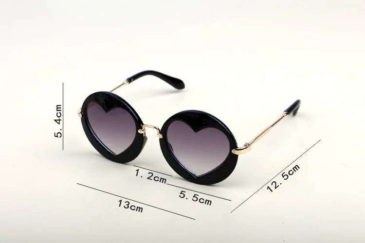 KOTTDO, роскошные круглые солнцезащитные очки для детей, солнцезащитные очки с металлическим сердцем для маленьких девочек и мальчиков, Gafas De Sol
