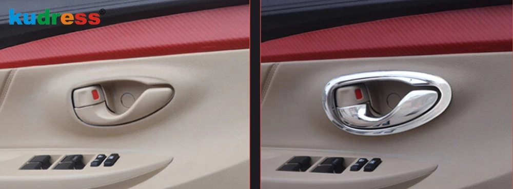 Для Toyota Yaris XP150 хэтчбек 5 дверей- накладки для салона автомобиля Дверная ручка Крышка дверная ручка Чаша отделка вставка 8 шт