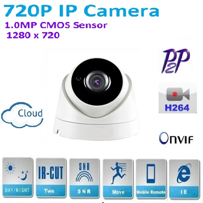 

New Type 1280*720P 1.0MP Mini Dome 720P IP Camera indoor ONVIF H.264 P2P Indoor IR CUT Night Vision Easy Plug and Play,