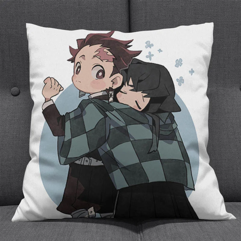 1Pcs Creative Cartoon kimetsu no yaiba Pillow Annie Stuffed Short Plush Office Travel Rest Soft Cushions Home Decor Gift