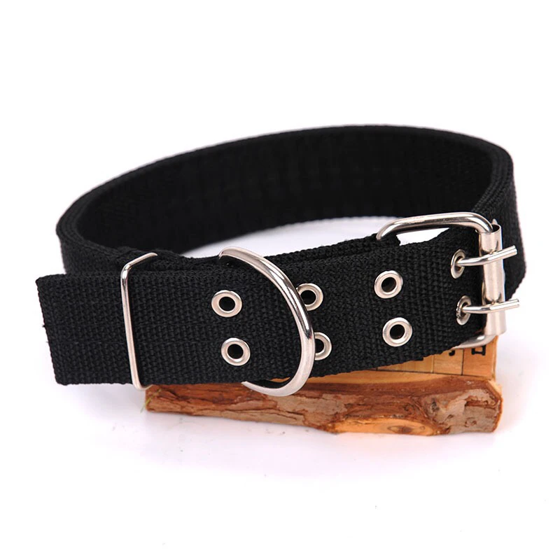 Adjustable Nylon Strap Dog Collar For Small Large Dogs Puppy Pet Accessories canvas Golden Retriever Husky Neck | Дом и сад
