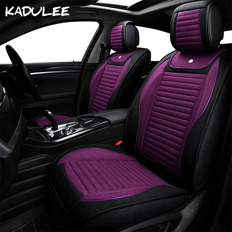 KADULEE льняная Универсальная крышка автомобильного сиденья для Toyota corolla chr auris wish aygo