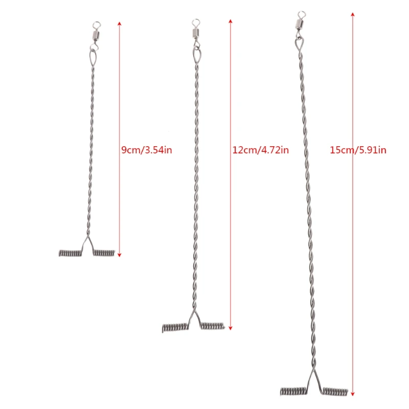 Fishing tools,fishing accessories,fishing tool,fishing tackle,fishing swivels 10Pcs Fishing Wire Arm With Swivel T Shaped Stainless Steel 9/12/15cm Rig Tackle