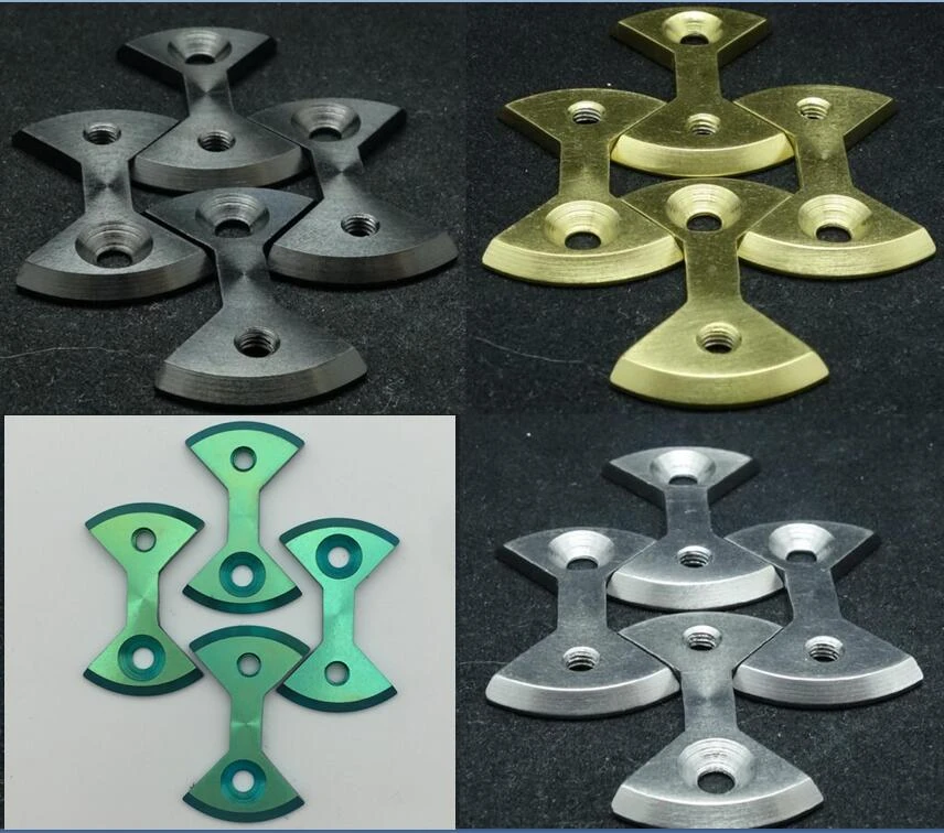 Details about / J/&L Titanium//Ti Pedal Plate//Bow tie* 4pc For SpeedPlay Zero/&Light Action-3 color