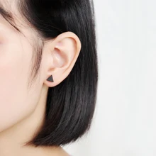 Мода 4 пар/компл. сплава Уникальный квадратный/Треугольники/круглые серьги-гвоздики с золотой/серебристый/черные изящные серьги-гвоздики ювелирное изделие