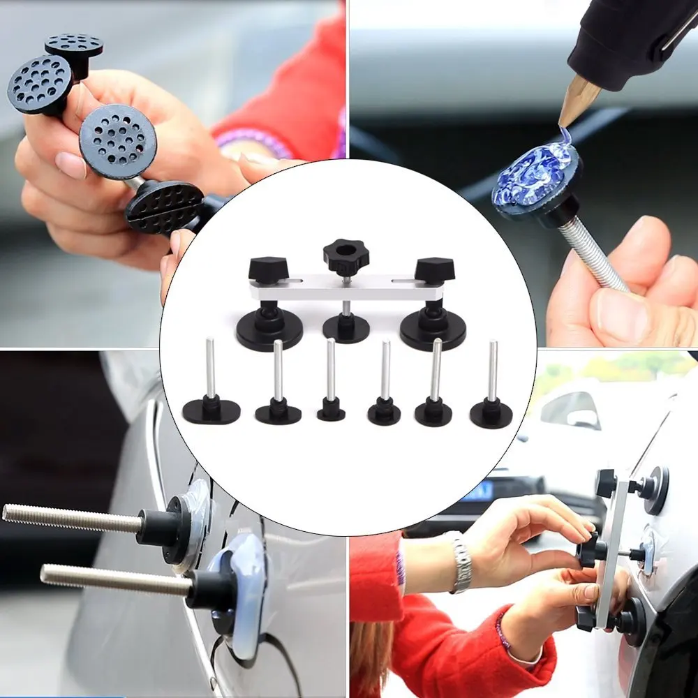US $142.91 Tools Paintless Dent Repair Tools Dent Removal Dent Puller Tool Kit Reflector Board Puller Tabs Glue Gun Ferramentas