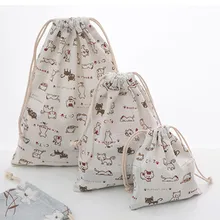 Женский карман на шнурке, хлопок, материал, Повседневный, милый стиль колледжа, высококачественный дизайн, многофункциональный, вместительный