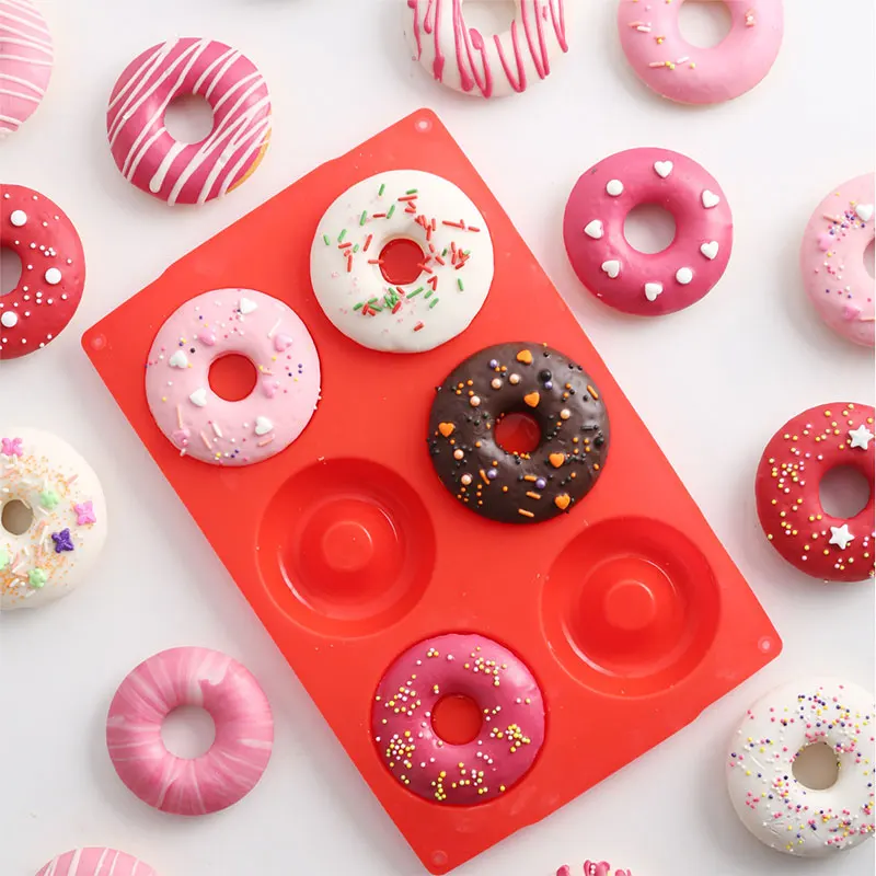 Donuts Mold Silicone Round Shape Doughnuts Mould Baking Jelly Fondant
