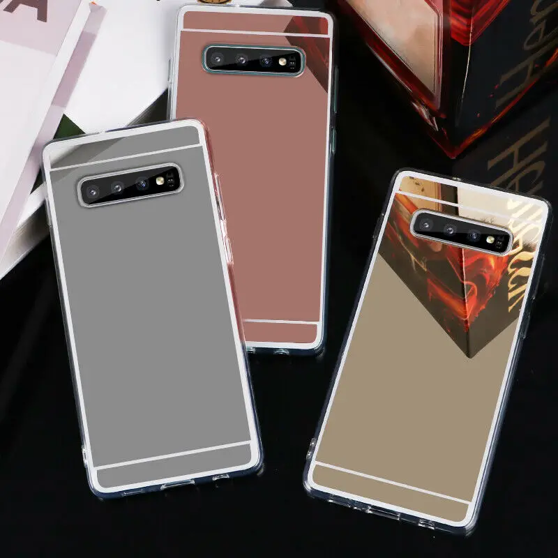 Luxury Mirror Effect Case For Samsung Galaxy A10 A20 A30 A40 A50 A70 M20 J4 J6 J8 A9 A8 A6 plus A7 Silicone TPU Cover Capas